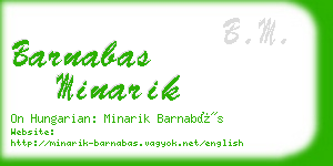 barnabas minarik business card